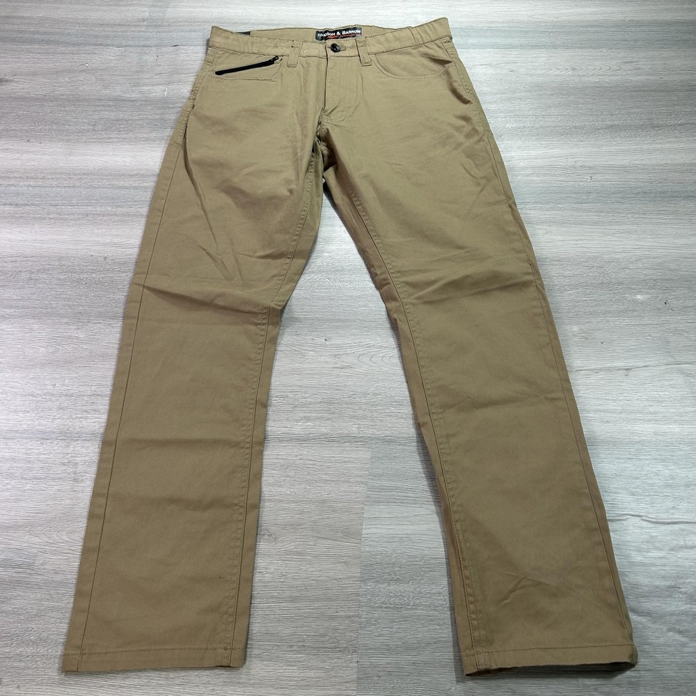 Hudson & Barrow Pants Mens 32x30 Khaki Performance Tech Stretch Golf